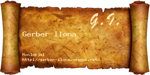 Gerber Ilona névjegykártya